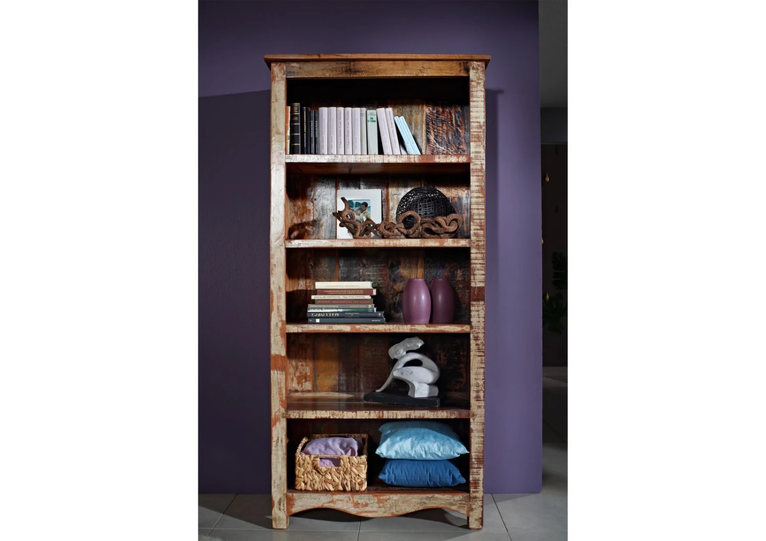 Étagère 90x40 Bois De Récupération Laqué Multicolore NATURE OF SPIRIT #57 3 Étagère 90x40 Bois De Récupération Laqué Multicolore NATURE OF SPIRIT #57 – Image 3