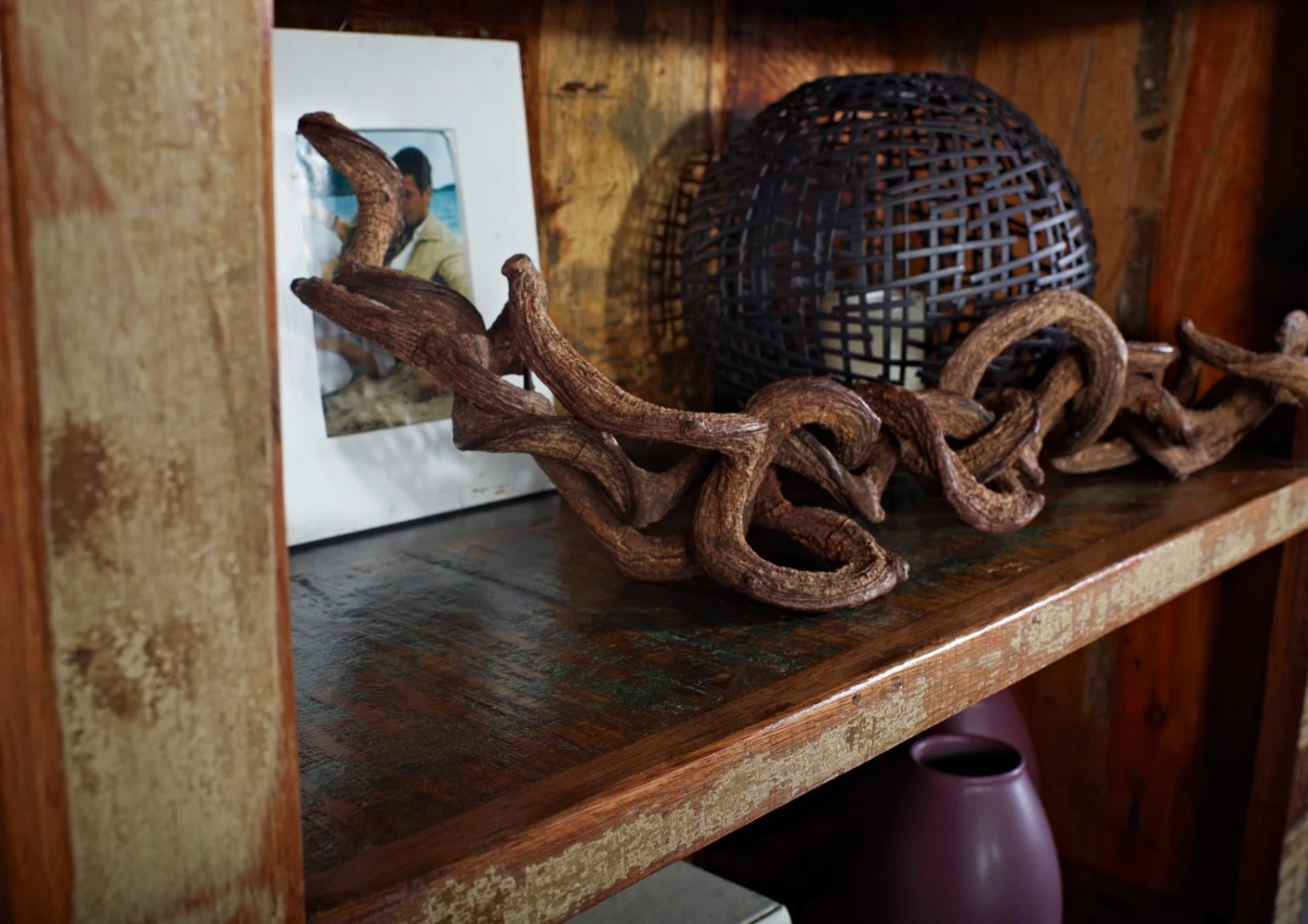 Étagère 90x40 Bois De Récupération Laqué Multicolore NATURE OF SPIRIT #57 6 Étagère 90x40 Bois De Récupération Laqué Multicolore NATURE OF SPIRIT #57 – Image 6