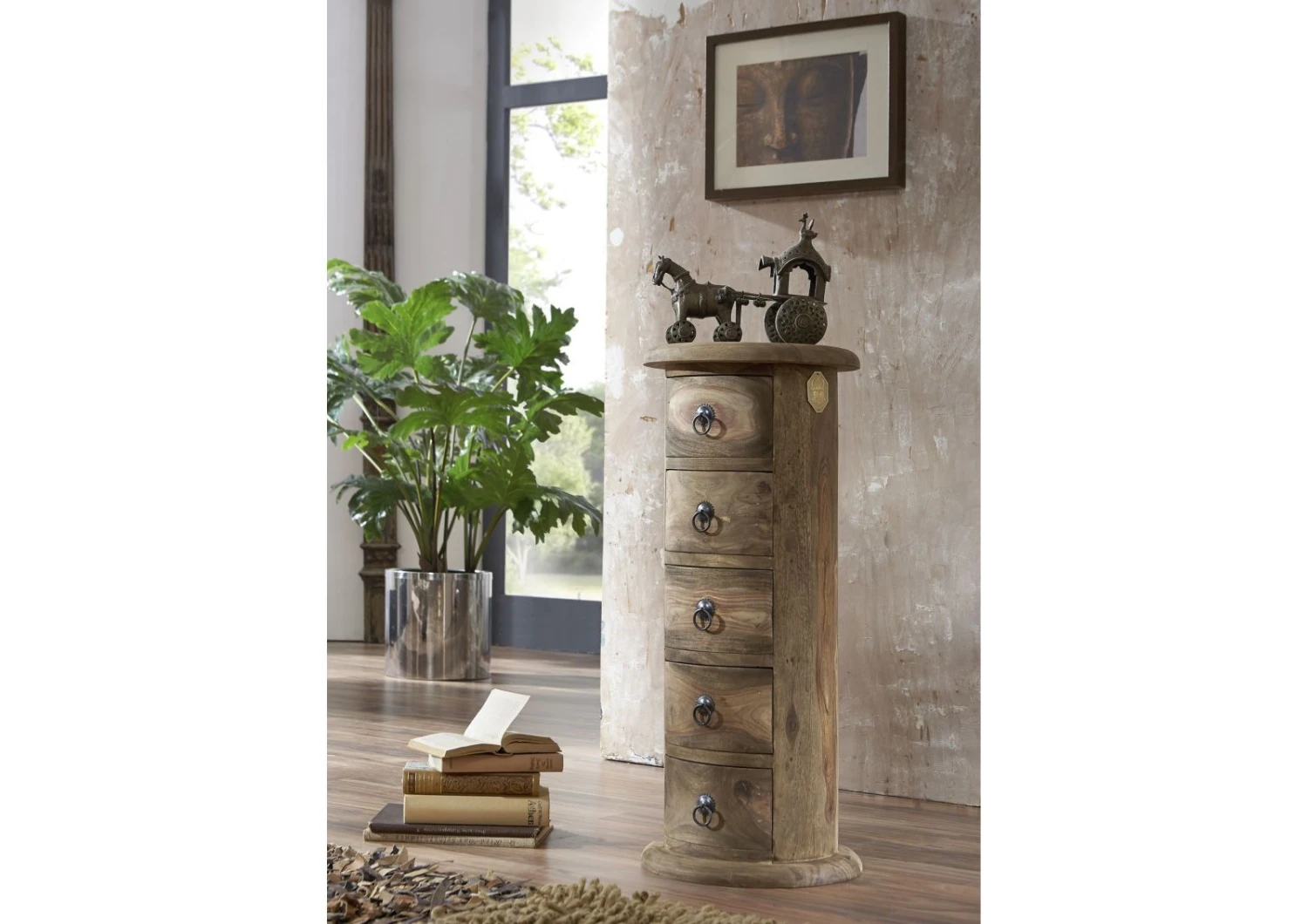 Petite Commode 32x32 Palissandre Huilé Gris Taupe LEEDS #18 1 Petite Commode 32x32 Palissandre Huilé Gris Taupe LEEDS #18