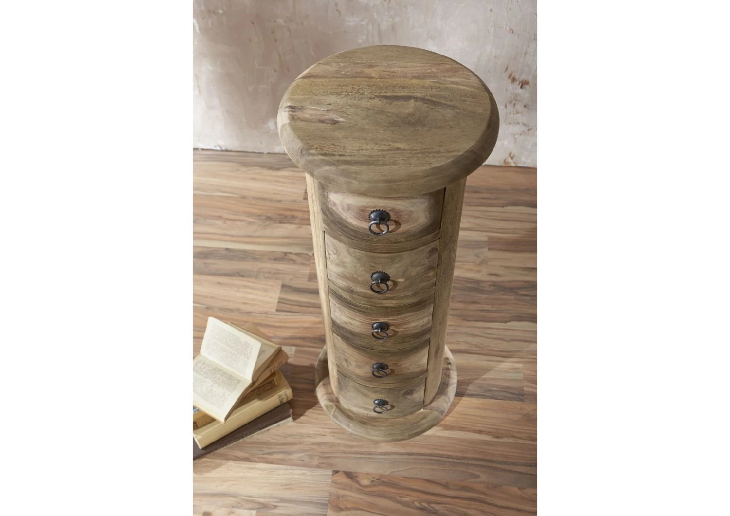 Petite Commode 32x32 Palissandre Huilé Gris Taupe LEEDS #18 2 Petite Commode 32x32 Palissandre Huilé Gris Taupe LEEDS #18 – Image 2