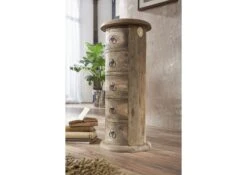 Petite Commode 32x32 Palissandre Huilé Gris Taupe LEEDS #18 9 Petite Commode 32x32 Palissandre Huilé Gris Taupe LEEDS #18 -Massivmoebel24 09 330 750 0720 3