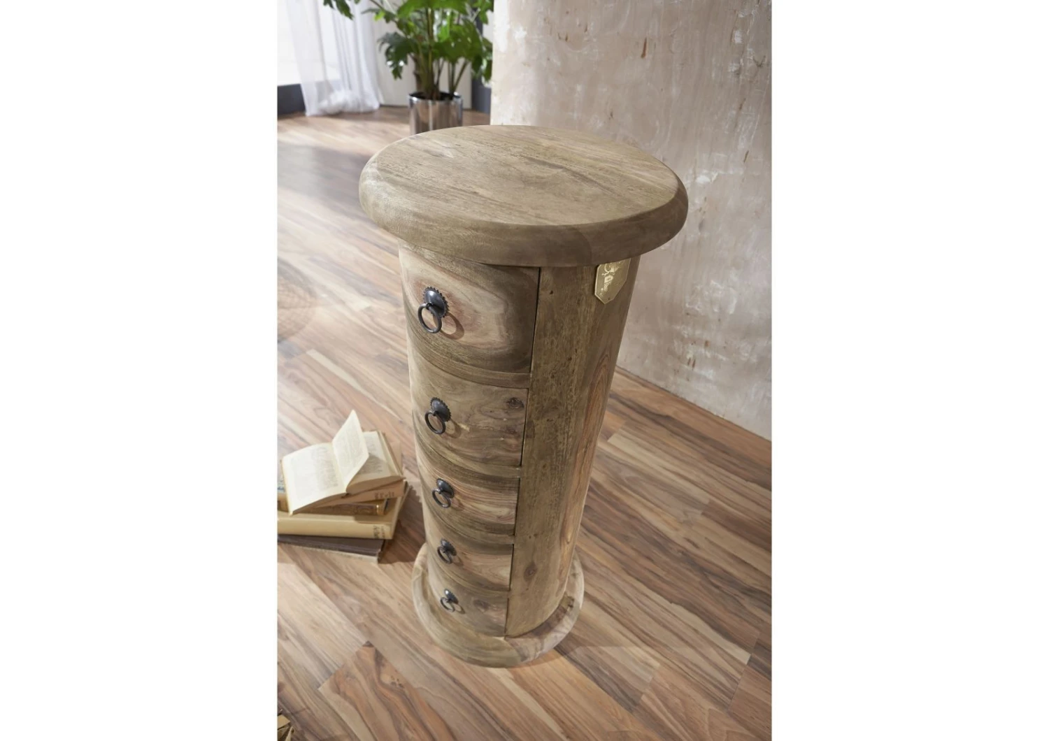 Petite Commode 32x32 Palissandre Huilé Gris Taupe LEEDS #18 4 Petite Commode 32x32 Palissandre Huilé Gris Taupe LEEDS #18 – Image 4