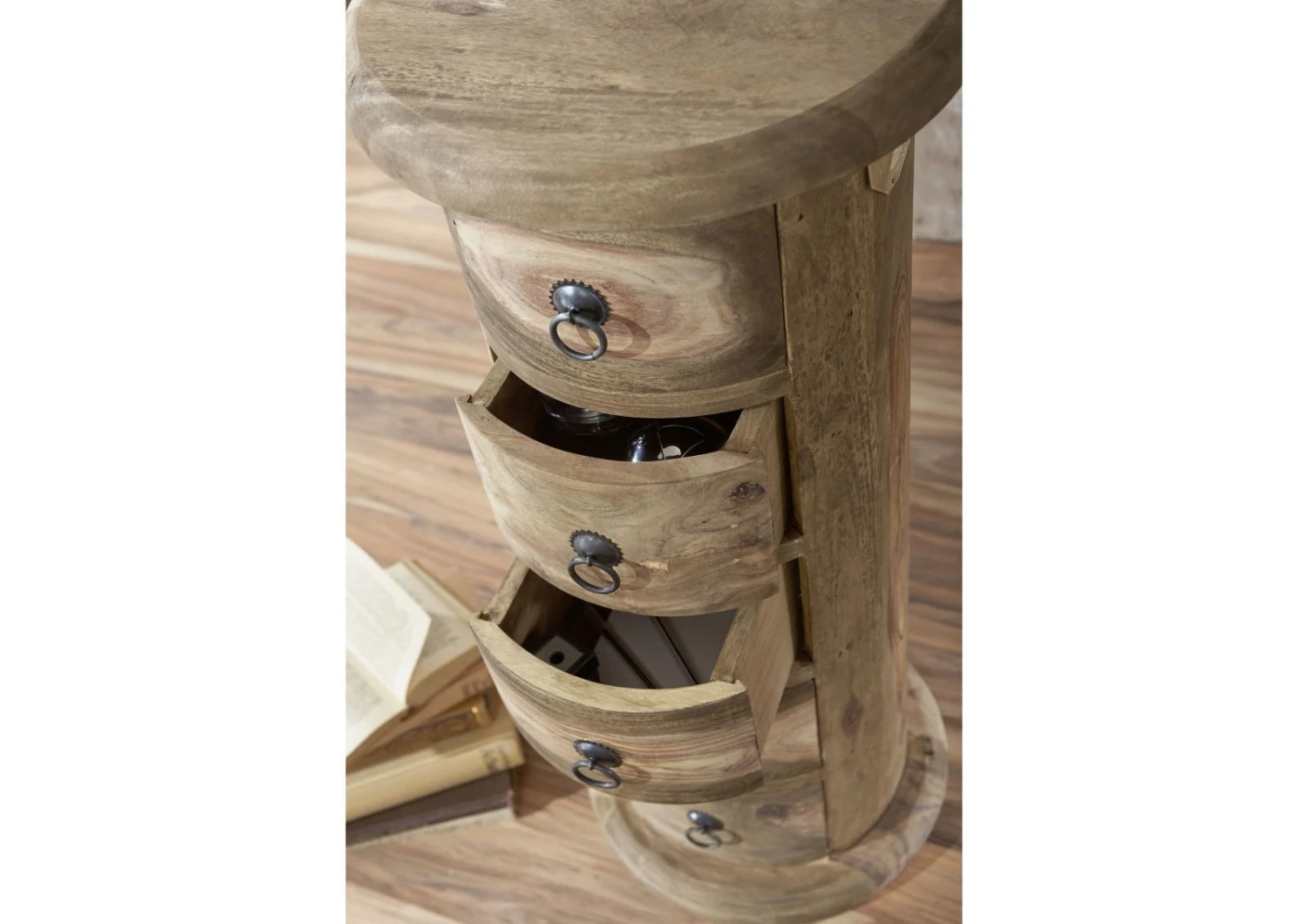 Petite Commode 32x32 Palissandre Huilé Gris Taupe LEEDS #18 5 Petite Commode 32x32 Palissandre Huilé Gris Taupe LEEDS #18 – Image 5