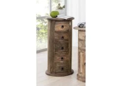 Petite Commode 45x45 Palissandre Huilé Gris Taupe LEEDS #19