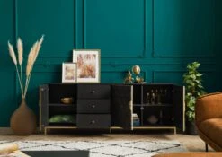 Buffet En Bois De Manguier 194x40x77 Gris Huilé DIAMOND #121 12 Buffet En Bois De Manguier 194x40x77 Gris Huilé DIAMOND #121 -Massivmoebel24 09 330 760 0021 04