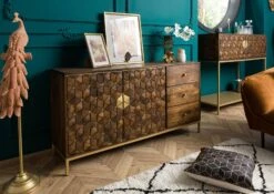 Buffet 145x40 Manguier Huilé Brun DIAMOND #207 12 Buffet 145x40 Manguier Huilé Brun DIAMOND #207 -Massivmoebel24 09 330 760 1007 3