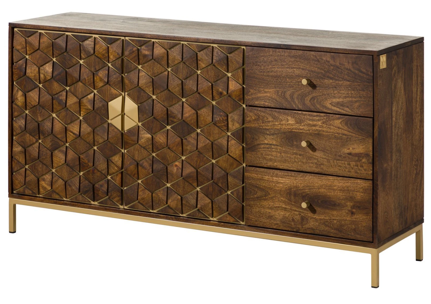 Buffet 145x40 Manguier Huilé Brun DIAMOND #207 9 Buffet 145x40 Manguier Huilé Brun DIAMOND #207 – Image 9