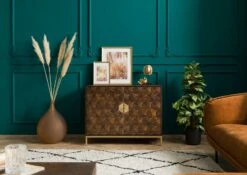 Buffet En Bois De Manguier 98x40x77 Marron Huilé DIAMOND #208