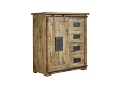 Commode 90x45 Manguier Laqué Bois Naturel RAILWAY #103 13 Commode 90x45 Manguier Laqué Bois Naturel RAILWAY #103 -Massivmoebel24 09 330 772 0004 9