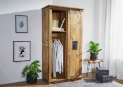 Armoire 100x60 Manguier Laqué Bois Naturel RAILWAY #116