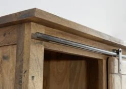 Armoire 100x60 Manguier Laqué Bois Naturel RAILWAY #116 -Massivmoebel24 09 330 772 0016 6