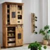 Armoire 80x45 Manguier Laqué Bois Naturel RAILWAY #117
