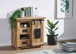 Buffet 70x45 Manguier Laqué Bois Naturel RAILWAY #123