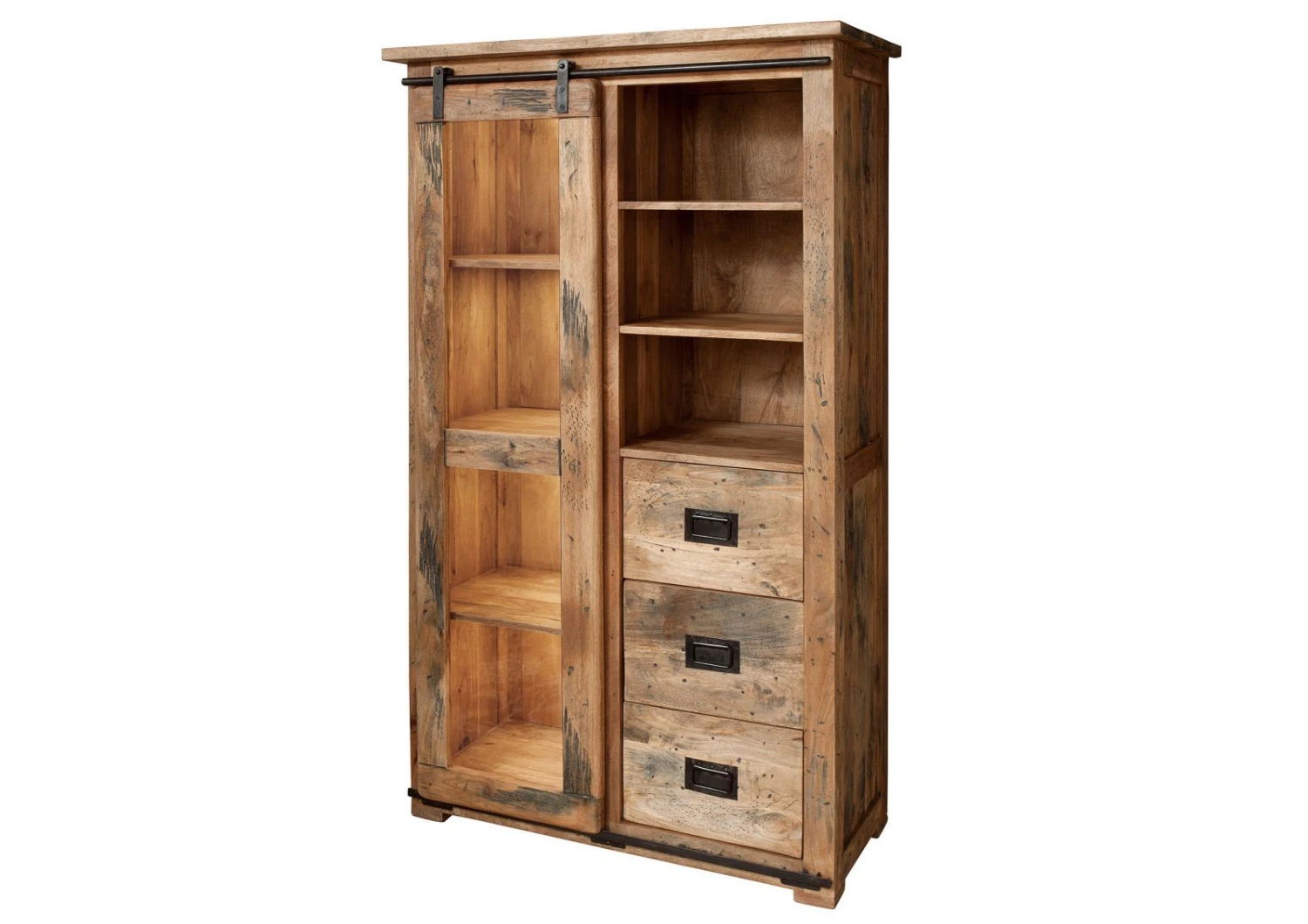 Vitrine 100x45 Manguier Laqué Bois Naturel RAILWAY #126 6 Vitrine 100x45 Manguier Laqué Bois Naturel RAILWAY #126 – Image 6