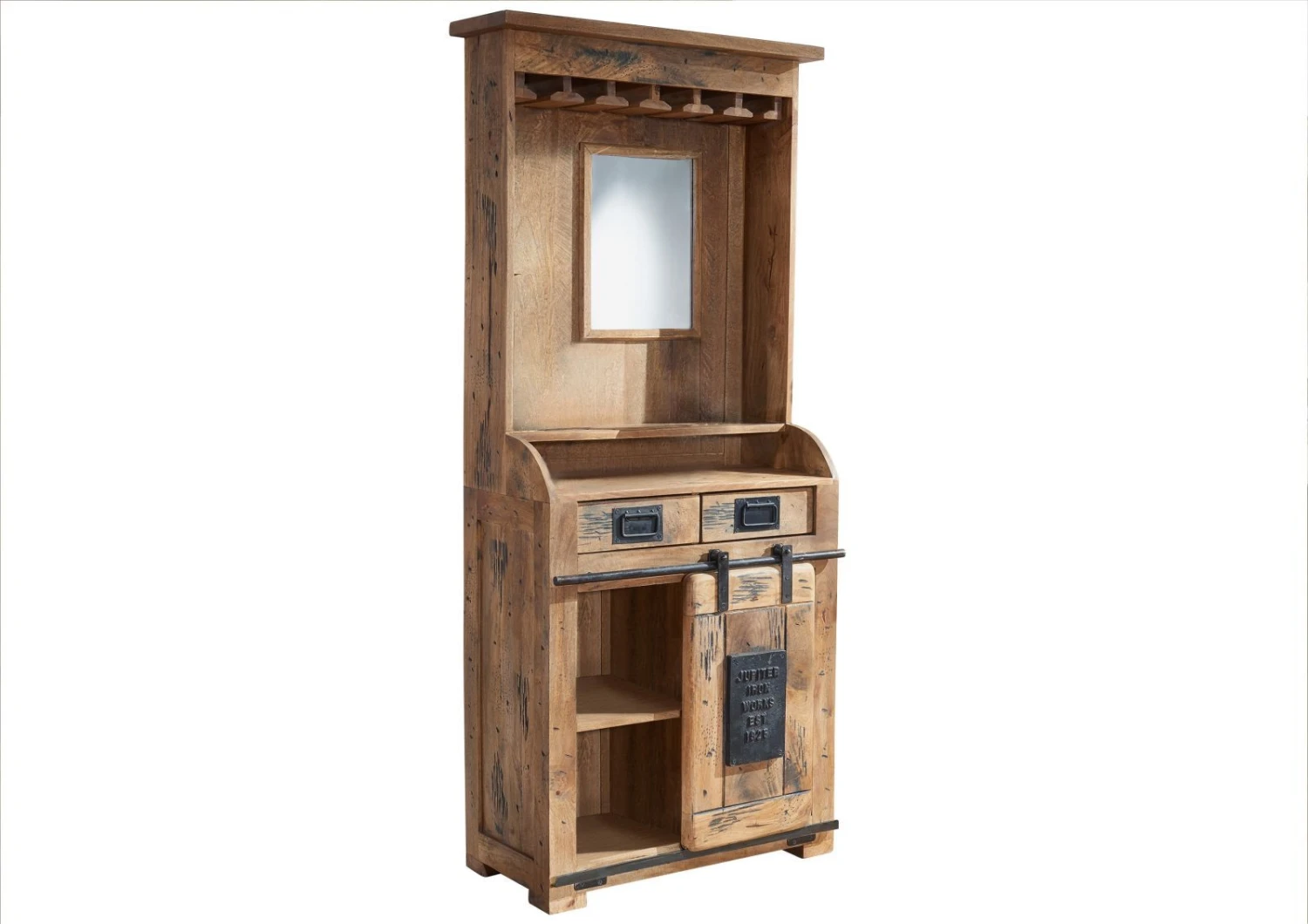 Meuble Bar 75x35 Manguier Laqué Bois Naturel RAILWAY #141 6 Meuble Bar 75x35 Manguier Laqué Bois Naturel RAILWAY #141 – Image 6