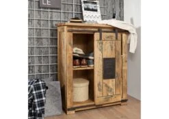 Buffet 75x36 Manguier Laqué Bois Naturel RAILWAY #153