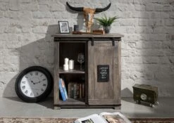 Commode 90x45 Manguier Laqué Gris RAILWAY #203 10 Commode 90x45 Manguier Laqué Gris RAILWAY #203 -Massivmoebel24 09 330 772 1004 3