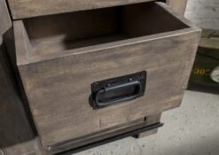 Commode 90x45 Manguier Laqué Gris RAILWAY #203 11 Commode 90x45 Manguier Laqué Gris RAILWAY #203 -Massivmoebel24 09 330 772 1004 4