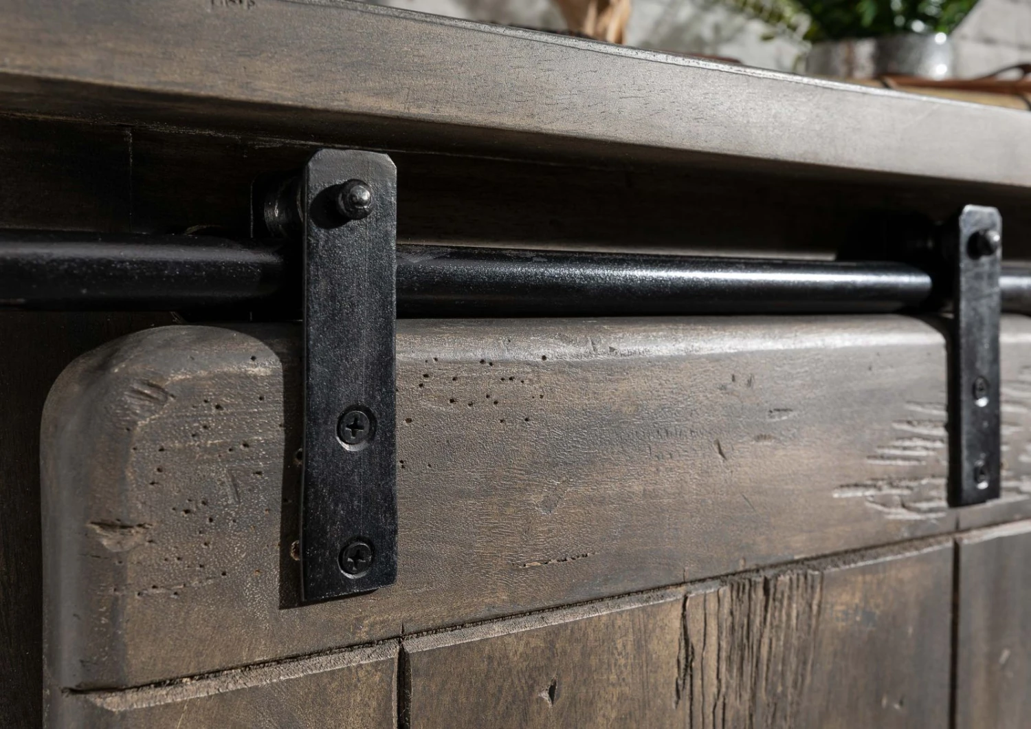 Commode 90x45 Manguier Laqué Gris RAILWAY #203 5 Commode 90x45 Manguier Laqué Gris RAILWAY #203 – Image 5