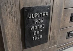 Commode 80x45 Manguier Laqué Gris RAILWAY #210 -Massivmoebel24 09 330 772 1010 6