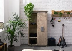 Armoire 100x45 Manguier Laqué Blanchi RAILWAY #314 -Massivmoebel24 09 330 772 2013 3