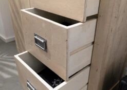 Armoire 100x45 Manguier Laqué Blanchi RAILWAY #314 -Massivmoebel24 09 330 772 2013 5