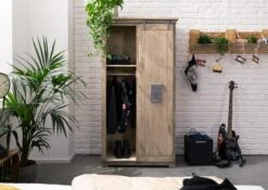 Armoire 100x60 Manguier Laqué Blanchi RAILWAY #316 -Massivmoebel24 09 330 772 2015 3