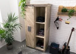 Armoire 100x60 Manguier Laqué Blanchi RAILWAY #316 -Massivmoebel24 09 330 772 2015 4