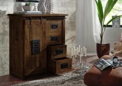 Commode En Bois De Manguier Huilé RAILWAY #403 12 Commode En Bois De Manguier Huilé RAILWAY #403 -Massivmoebel24 09 330 772 3004 03