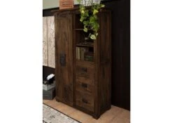 Armoire En Bois De Manguier Huilé RAILWAY #414