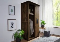 Armoire En Bois De Manguier Huilé RAILWAY #416 -Massivmoebel24 09 330 772 3015 04