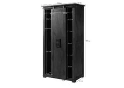 Armoire 100x60 Manguier Laqué Bois Naturel RAILWAY #116 -Massivmoebel24 09 330 772 3015 08 1