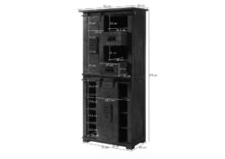 Armoire 80x45 Manguier Laqué Bois Naturel RAILWAY #117 -Massivmoebel24 09 330 772 3016 08