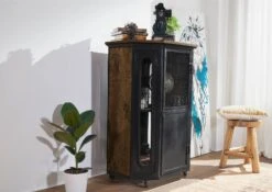 Vitrine En Bois De Manguier Huilé RAILWAY #430 -Massivmoebel24 09 330 772 3026 03