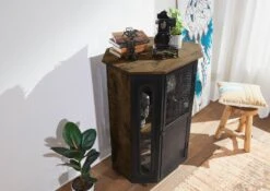 Vitrine En Bois De Manguier Huilé RAILWAY #430 -Massivmoebel24 09 330 772 3026 04