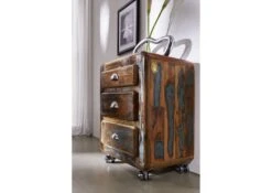 Meuble D'appoint 55x38 Bois De Récupération Laqué Multicolore FREEZY #35 9 Meuble D'appoint 55x38 Bois De Récupération Laqué Multicolore FREEZY #35 -Massivmoebel24 09 330 803 1025 4