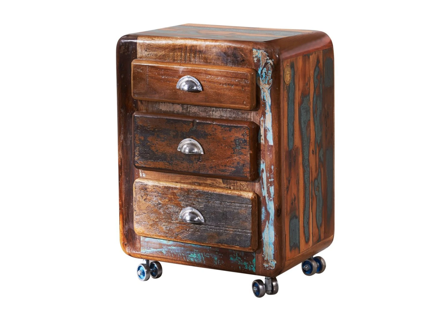 Meuble D'appoint 55x38 Bois De Récupération Laqué Multicolore FREEZY #35 6 Meuble D'appoint 55x38 Bois De Récupération Laqué Multicolore FREEZY #35 – Image 6