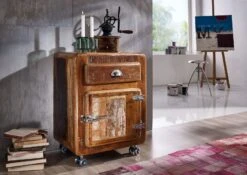 Meuble D'appoint 55x38 Bois De Récupération Laqué Multicolore FREEZY #43