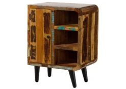 Petite Commode 70x44 Bois De Récupération Laqué Multicolore SIXTIES #103 -Massivmoebel24 09 330 815 0003 9