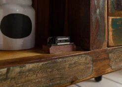 Commode 90x40 Bois De Récupération Laqué Multicolore SIXTIES #114 14 Commode 90x40 Bois De Récupération Laqué Multicolore SIXTIES #114 -Massivmoebel24 09 330 815 0014 6