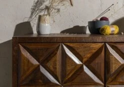 Buffet 94x46 Manguier Laqué Brun STILMÖBEL #125 -Massivmoebel24 09 330 823 0025 5