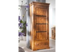 Armoire 80x40x193 Acacia Laqué Miel OXFORD #0900