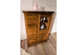 Vitrine 95x45 Acacia Laqué Miel OXFORD #0417 -Massivmoebel24 09 340 611 4515 3