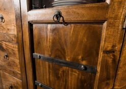 Vitrine 95x45 Acacia Laqué Miel OXFORD #0417 -Massivmoebel24 09 340 611 4515 4