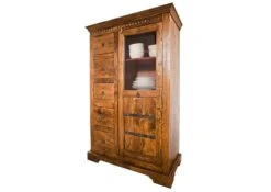 Vitrine 95x45 Acacia Laqué Miel OXFORD #0417 -Massivmoebel24 09 340 611 4515 9