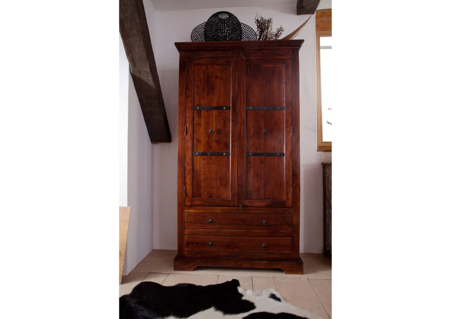 Armoire 107x50 Acacia Laqué Nougat OXFORD #419 1 Armoire 107x50 Acacia Laqué Nougat OXFORD #419