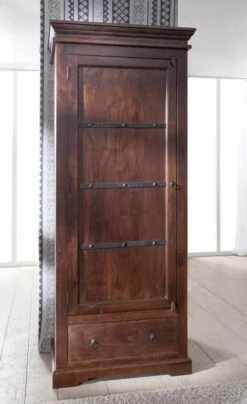 Armoire 80x40x193 Acacia Laqué Nougat OXFORD #900 11 Armoire 80x40x193 Acacia Laqué Nougat OXFORD #900 -Massivmoebel24 09 340 620 9600 1