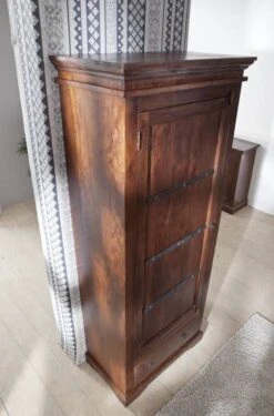 Armoire 80x40x193 Acacia Laqué Nougat OXFORD #900 8 Armoire 80x40x193 Acacia Laqué Nougat OXFORD #900 -Massivmoebel24 09 340 620 9600 4