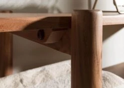 Étagère Acacia 160x40x100 Naturel Laqué KOPENHAGEN #125 -Massivmoebel24 09 350 493 1025 05