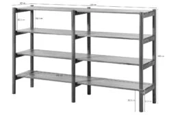 Étagère Acacia 160x40x100 Naturel Laqué KOPENHAGEN #125 -Massivmoebel24 09 350 493 1025 08